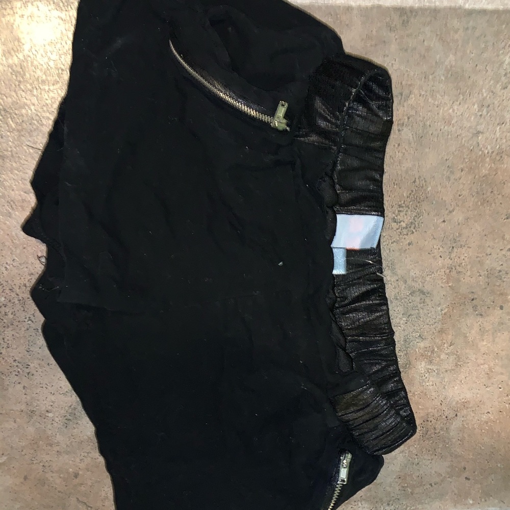 Black mini shorts